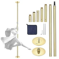 Yescom 10 FT Spinning Static Dancing Pole Kit w/ Extensions Fitness Dance Exercise Gold
