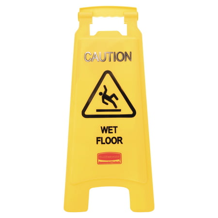 Rubbermaid Commercial Caution Wet Floor Floor Sign Plastic 11 X