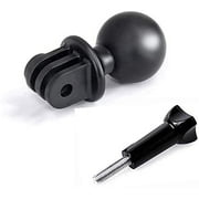 Ball Head Adapter Mount (1-Inch Diameter Ball) with Thumb Screw for GoPro Hero 8 7 6 5 4 Hero Session 5 Black SJ4000