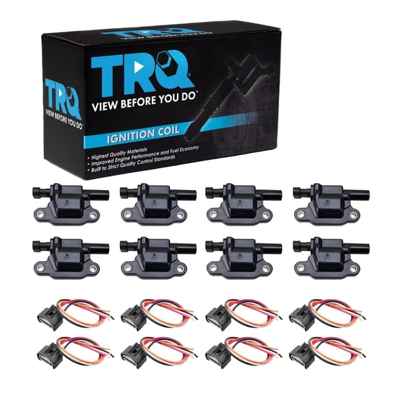 TRQ Ignition Coil Set 16 Piece Fits 2008-2010 Hummer H3 2010 H3T