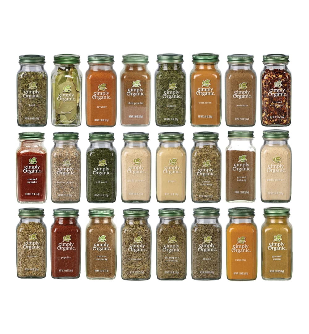 Simply Organic Ultimate Organic Starter Spice Gift Set, 24 Mini Spice Collection