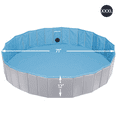 thumbnail image 2 of Yaheetech Foldable Pet Pool Dogs Swimming Pool Wash Tub for Dogs/Cats, Gray, Large-XXXL, 71'', 2 of 7