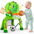 thumbnail image 1 of Aro de Baloncesto y Portería de Fútbol para Niños Pequeños de 1 a 3 Años, 1 of 8