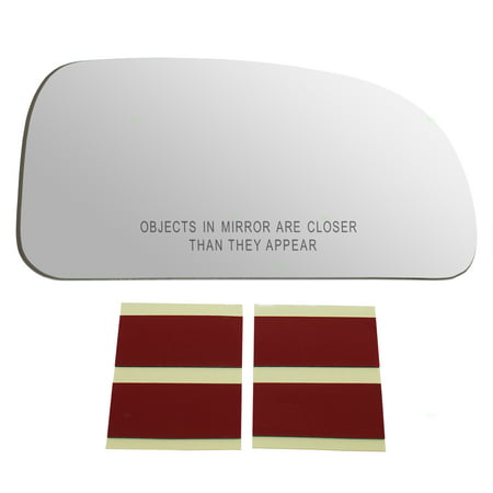 Passengers Side View Mirror Glass w/ Adhesive Strips Replacement for Ascender 9-7X Bravada Envoy Rainier Trailblazer