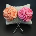 thumbnail image 5 of Ruanlalo Brooch Rose Design Anti-deform Fabric Boutonniere Flower Stick for Men Black, 5 of 6