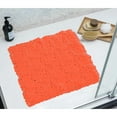 thumbnail image 4 of Tapis de Douche Carré Antidérapant Bubbles Uni Orange 20′′ L X 20′′ L, 4 of 4