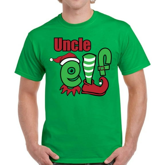 Uncle Elf Christmas T Shirt for Men Merry Christmas - S M L XL 2XL 3XL 4XL 5XL Xmas Graphic Tee - Christmas Winter Holiday Gift Cotton T-Shirt for Men
