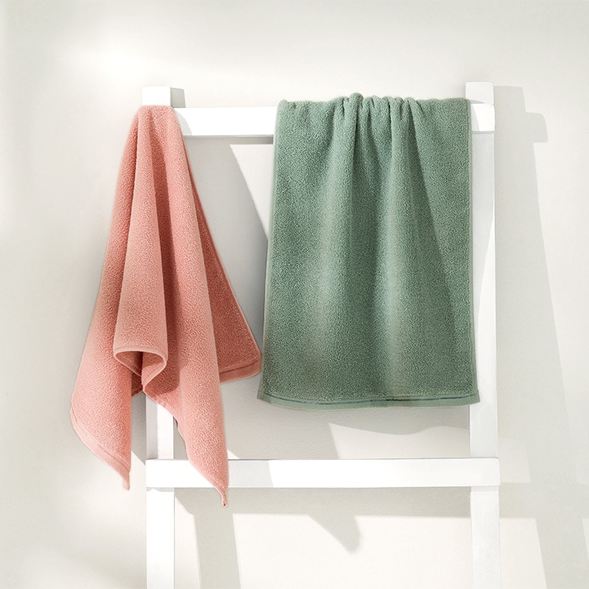 Unique Bargains Cotton Hand Towels Soft Absorbent Towel Set White 4-Piece
