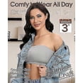 thumbnail image 5 of 3-Pack Seamless Bandeau Bralettes with Removable Padding for Women, 5 of 5
