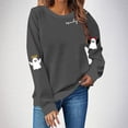 thumbnail image 2 of NMMUED Chandail d'Halloween pour Femmes, Chandails Graphiques, Chandail Citrouille d'Halloween, Hauts à Manches Longues pour Femmes, Chandails d'Halloween Mignons pour Femmes, Chandails à Col Rond pour Femmes, Gris Foncé L, 2 of 4