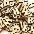 thumbnail image 1 of LAFGUR 200PCS Natural Wooden Letters And Numbers DIY Log Letter Shape Wooden Plate, 1 of 8
