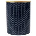 thumbnail image 1 of Honeycomb Medium Ceramic Canister, Navy, 1 of 4