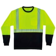Ergodyne B3178207 GloWear 8281BK Hi-Vis Performance Long Sleeve T-Shirt - Class 2 - Long-9XL - Lime