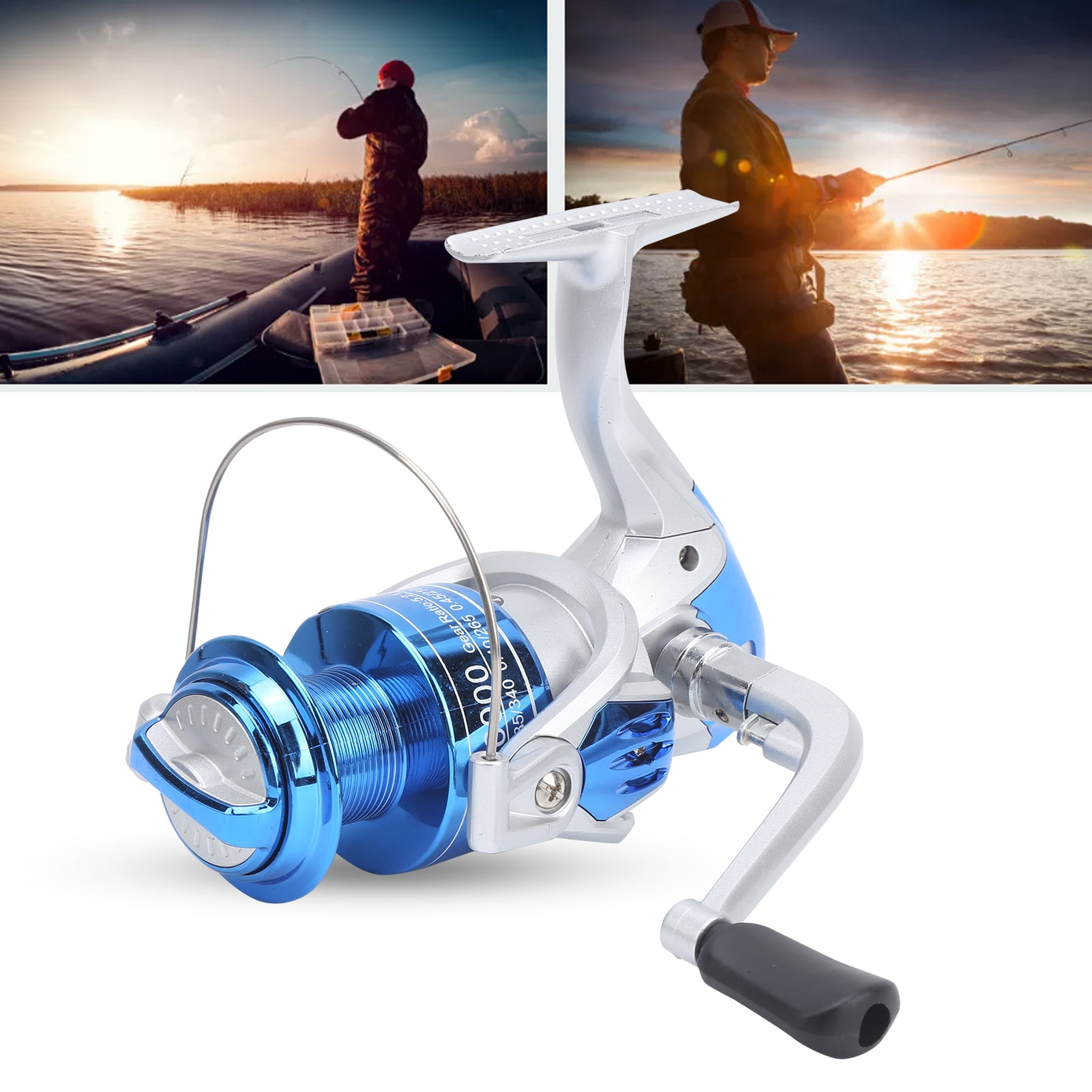NFTIGB KS6000 Spinning Reel 13BB 5.2:1 Gear Ratio Ambidextrous Interchangeable Fishing Wheel Saltwater Freshwater (15 x 15 x 10 cm / 5.9 x 5.9 x 3.93 inches)