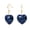 Blue, variant on 925 Sterling Silver Heart Rose Quartz Earrings for Women Natural Pink Stone Rose Quartz Jewelry  Gift for Girlfriend