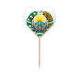 thumbnail image 1 of Uzbekistán Asia emblema nacional Etiqueta del corazón de la bandera del palillo de dientes, 1 of 3