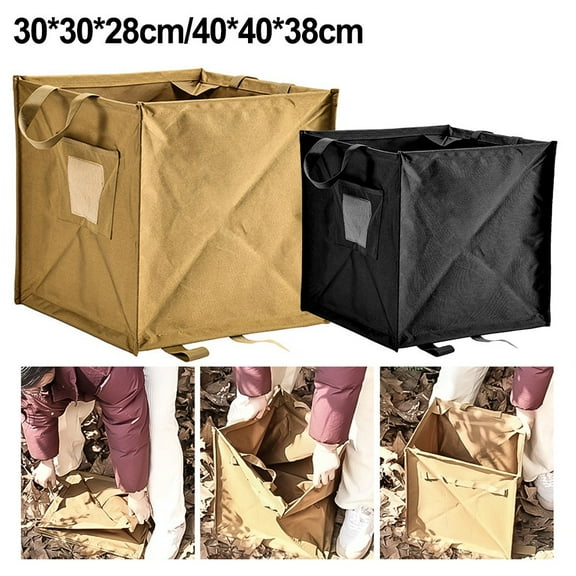 Large Capacity Folding Trash Can Throw Line Storage Bag Camping Storage Bag Black S