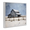 thumbnail image 3 of Stupell Industries Rustic Lodge Winter Barn Landscape White Framed Giclee Art, 30 x 24, by Ray Powers, 3 of 8
