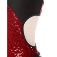 thumbnail image 6 of YiZYiF Womens Halter Shiny Sequins Tassel Latin Jazz Dance Leotard Ballroom Salsa Samba Dance Costume, 6 of 7