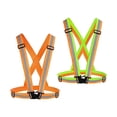 thumbnail image 1 of Gilet Réfléchissant Équipement de Course Lot de 2, Haute Visibilité Sécurité Réglable - Vert & Orange + Orange, 1 of 6