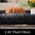 thumbnail image 3 of Ghouse Rectangular Black Area Rug 6.7x10 feet, Thick and Fluffy Faux Sheepskin Machine Washable Rectangular Plush Carpet, Faux Sheepskin Rug for Living Room, Bedroom, Kids Room, 3 of 6