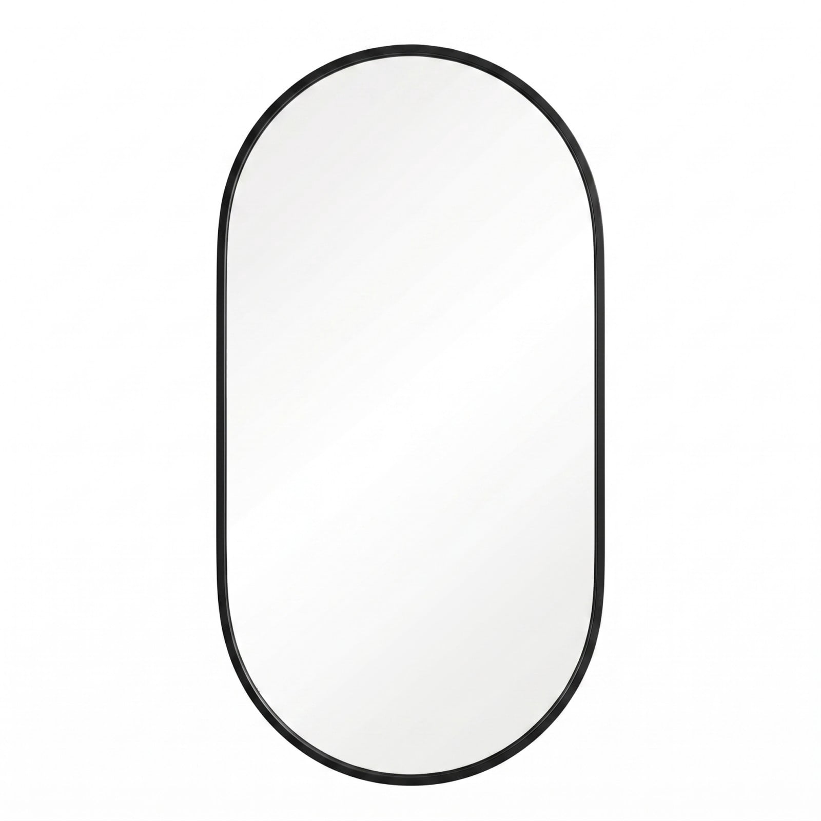 Gleamira 22"x38" Oval Mirror Bathroom Vanity Mirror Wall-Mounted Mirror, Black