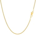 thumbnail image 1 of 14k Yellow Gold Round Wheat Chain Necklace, 1.2mm, 16", 1 of 5
