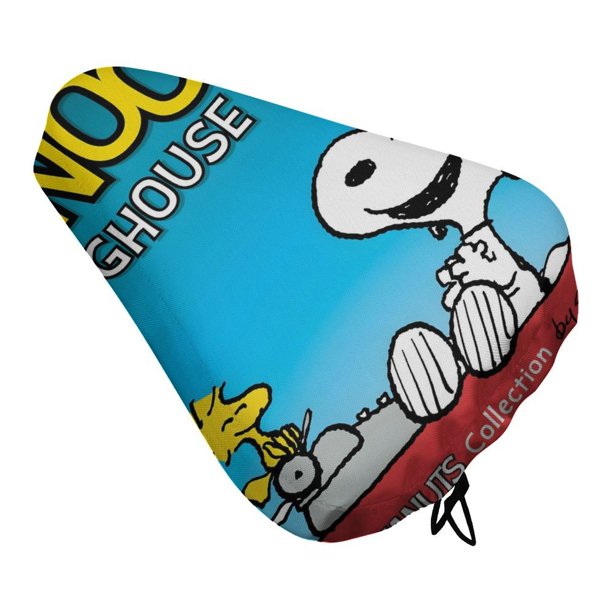 Snoopy Funda de Asiento de Bicicleta Impermeable, Cojín Elástico Suave, Protector contra Lluvia, Polvo y UV