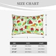thumbnail image 3 of Plush Throw Pillow Covers, Watermelon Ice Cream Print Pillow Cases with Invisible Zipper, Breathable Microfiber Pillow Cases Standard Size for Sleeping Bedroom Sofa Living Room 16x24, 3 of 5