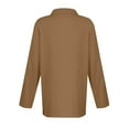 thumbnail image 5 of Tiqkatyck Womens Tops on Sale, Women's Lapel Neck Slim Fit Casual Fashion Top Long Sleeve Shirts for Women Polo Shirts for Women Coffee S, 5 of 5