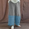 thumbnail image 3 of Bixock Sweatpants for Women Wide Leg Pants Linen Pants Elastic Waist Loose Casual Breathable Summer Vacation Beach Clothes, 3 of 5