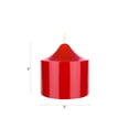 thumbnail image 2 of Mega Candles 1 pc Unscented Red Dome Top Round Pillar Candle, Hand Poured Premium Wax Candles 3 Inch x 3 Inch, Home Décor, Wedding Receptions, Baby Showers, Birthdays, Celebrations, Party & More, 2 of 2
