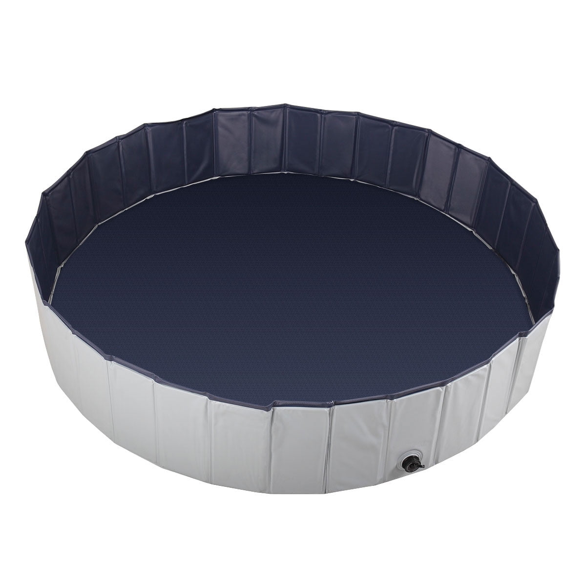 Kepooman 63" Foldable Pet Bath Pool Swimming Tub for Dog, Gray Kepooman 63" Foldable Pet Bath Pool Swimming Tub for Dog, Gray
