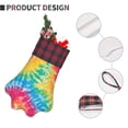 thumbnail image 5 of Dog Paw Decorative Socks 17x11.8in Top With A Strap Design For Easy Hanging For Festive Christmas Party Decorations Red Tie Dye Background Rainbow Colors (4), 5 of 8