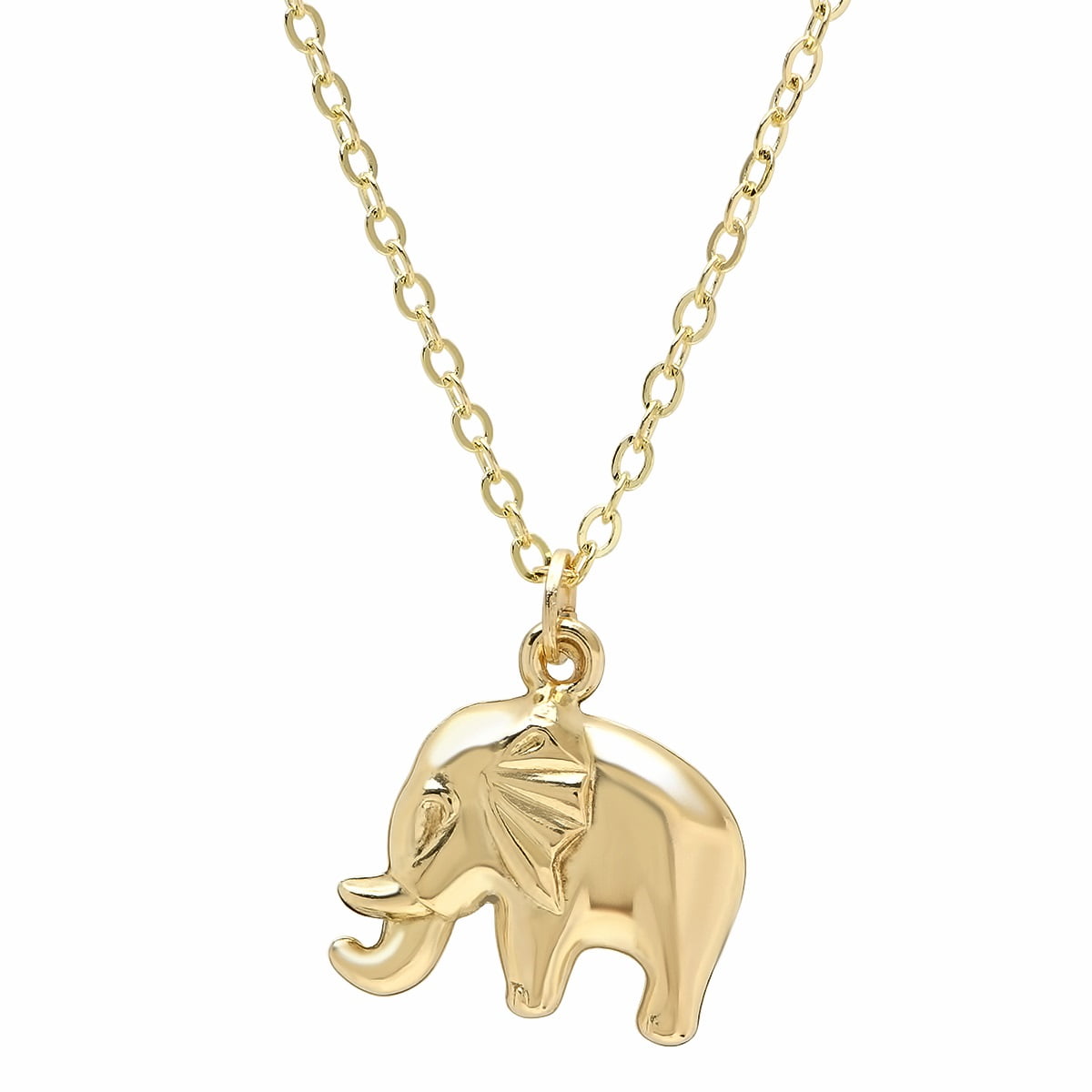 A&M 14k Gold Elephant Charm Necklace Measures 18"