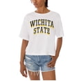thumbnail image 2 of Women's Gameday Couture White Wichita State Shockers Claim To Fame Boxy Cropped T-Shirt, 2 of 5