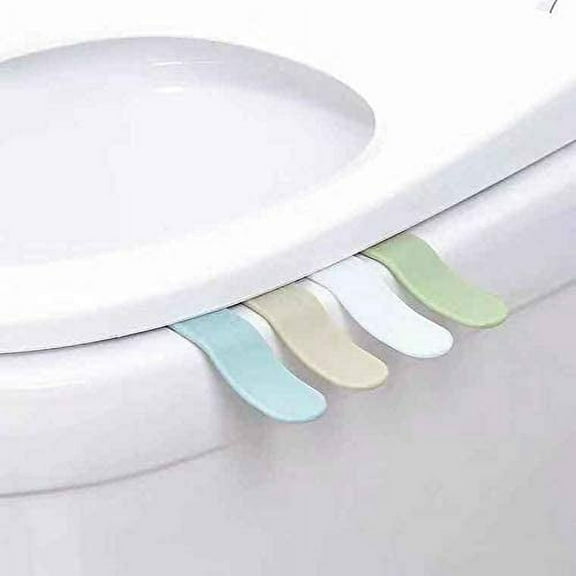 GIXUSIL Fashion Toilet Seat Handle Seat Cover Lifter Avoid Touching Self adhesive Hygiene,toilet seat handle lifter (4pack) (Simple four-color)