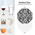 thumbnail image 7 of Bingfone Vintage Yin Yang With Black And White Leather Drinks Coasters with Set of 6,Suitable for Home Kitchen,Coffee Cup Coasters Home Gift, 7 of 7