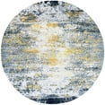 thumbnail image 1 of Ahgly Company Indoor Round Mid-Century Modern Dark White Beige Oriental Area Rugs, 6' Round, 1 of 6