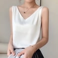 thumbnail image 5 of New Tank Top Solid Halter Crop Tops Women Summer Camis Backless Camisole Satin Silk Tee Female Sleeveless Cropped Vest, 5 of 5