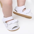 thumbnail image 2 of NOKIO Girls First Walking Sandals Summer Toddler Water Shoes Open Toe Ruffles Design Flat Lightweight, Quick-Dry Breathable Non-Slip Beach Pool Footwear, 2 of 9