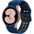 thumbnail image 2 of KOMI Compatible with Samsung Galaxy Watch 6/5/5 Pro/4 40mm 44mm 42mm 46mm 43mm 45mm Band, Colorful Silicone Sport Band No Gap Breathable Watch Strap for Galaxy Watch 3 41mm Active 2 Strap Blue, 2 of 8
