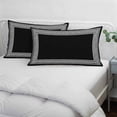 thumbnail image 5 of Black Geometric Pillow Covers 24x36 Inch Cal King Size, Greek Key Design Abstract Modern Art Decorative Pillowcase with Zipper, Microfiber Breathable Pillowcases for Sofa Bed Living Room, 5 of 9