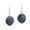 Dark blue, variant on Simple Ocean Elegance Dark Blue Capiz Seashell Rough Circle Dangle Earrings
