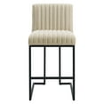 thumbnail image 5 of Modway Indulge Channel Tufted Fabric Counter Stool in Beige, 5 of 7