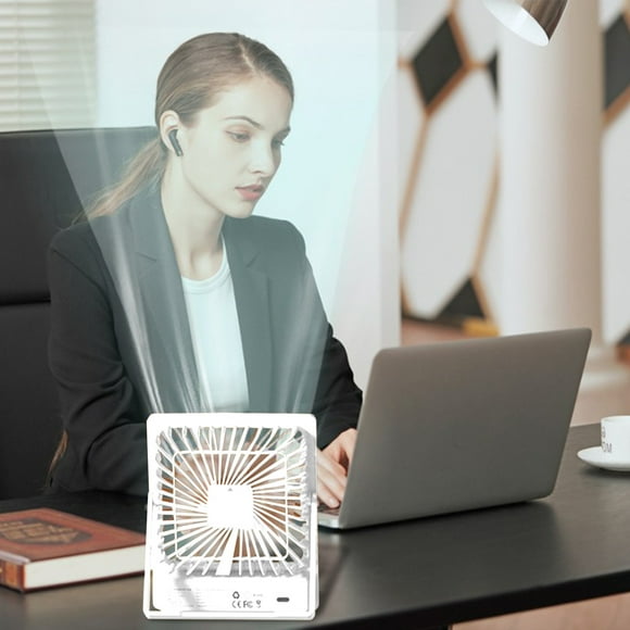 LED Digital Display Battery Rechargeable Table Fan 180 Degree Foldable Portable Fan 5 Adjustable Suitable For Home Office Travel Outdoor Use