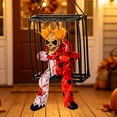 thumbnail image 5 of Sahpxhe Halloween Decorations Hanging Ghost Decor, Animated Shaking Caged Skeleton Prisoner with Glowing Red Eyes for Indoor Living Room Party Decor Hot Pink, 5 of 6