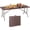 Brown, variant on SONGMY4 ft Indoor Outdoor Heavy Duty Plastic Folding Table Portable Picnic Table Fold-in-Half Utility Table w/Handle and Steel Legs for Camping, Dining, Party, White