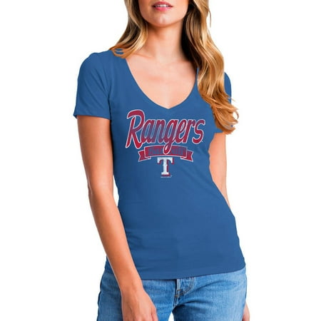 - MLB Texas Rangers Women's Short Sleeve Team Color Graphic Tee