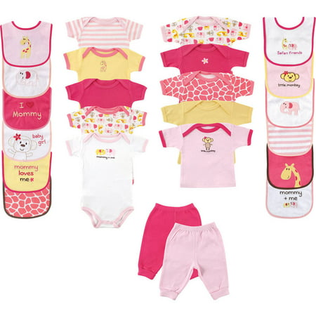 Newborn Baby Girl Deluxe Outfit Gift Set, 24pc
